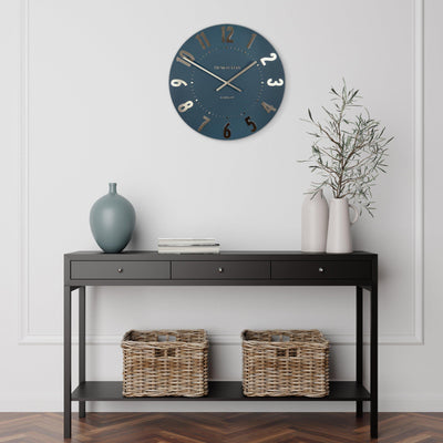 Thomas Kent London. Mulberry Wall Clock 20" (51cm) Midnight Blue - timeframedclocks
